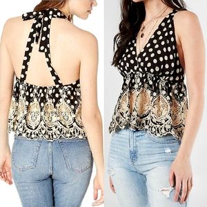 NWT🌼 Free People Boho Chic Halter Top, Large